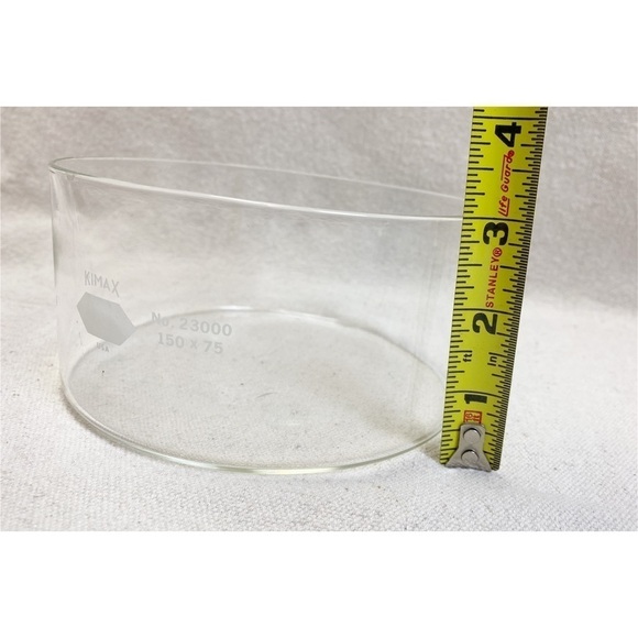 Kimax made in usa flat bottom crystallizing dish no 23000 150x 75 - Picture 2 of 3